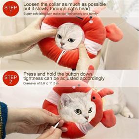 img 1 attached to 🐱 IUTOYYE Adjustable Cat Cone Collar: Soft Cute Neck Cone Collar for Kitty's Post-Surgery Recovery, Ideal for Kittens, Puppies & Small Dog Breeds