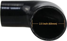 img 2 attached to 🔀 High Performance 90 Degree Silicone Hose Coupler - 4-Ply, 2.0" to 2.5" (51MM to 63MM)