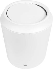 img 3 attached to 🗑️ Small White Umbra Corsa Bathroom Trash Can: Lid Included - Compact Waste Basket for Easy Disposal