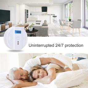 img 1 attached to 🔥 Digital Display Carbon Monoxide Detector and Alarm - WJZXTEK Gas Detection, Power Equipment, Alarm Clock Warning - UL2034 Certified