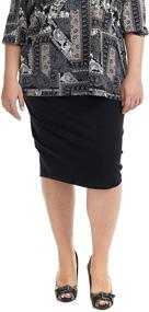 img 4 attached to 👗 ESTEEZ Women's Pencil Stretch Skirt - EX802111, Women's Clothing and Apparel