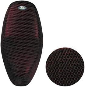 img 3 attached to AUTUT Motorcycle Scooter Moped Seat Cover Seat Anti-Slip Cushion 3D Spacer Mesh Fabric (L