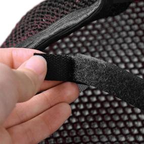 img 1 attached to AUTUT Motorcycle Scooter Moped Seat Cover Seat Anti-Slip Cushion 3D Spacer Mesh Fabric (L