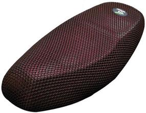 img 4 attached to AUTUT Motorcycle Scooter Moped Seat Cover Seat Anti-Slip Cushion 3D Spacer Mesh Fabric (L