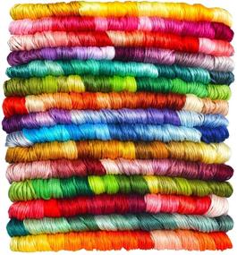 img 2 attached to 🌈 Vibrant and High-Quality Rainbow Embroidery Floss