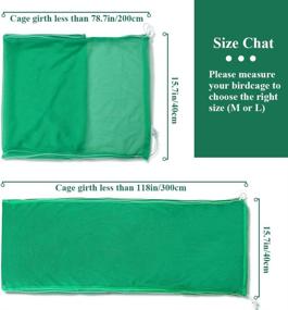 img 3 attached to 🐦 ASOCEA Extra Large Bird Cage Seed Catcher - Green, Nylon Mesh Netting, Round/Square Cage Skirt for Parrots and Parakeets (Seeds Guard, Birdcage Not Included)