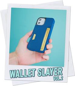 img 3 attached to 📱 Smartish iPhone 12/12 Pro Wallet Case - Wallet Slayer Vol. 2: Slim, Protective Kickstand, Credit Card Holder (Silk) - Blues on The Green