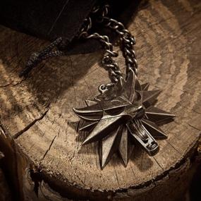 img 3 attached to 🐺 The Witcher 3 JINX Necklace: Embrace the White Wolf Medallion