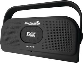 img 4 attached to 🔊 Pyle PBTW20BK - Outdoor Wireless Bluetooth Speaker System with Powerful Sound & Compatible with Mp3, Android, iPod, iPhone & more - Battery Powered, Portable & Stylish (Black)