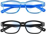 💙 konikit kids blue light blocking glasses 2 pack: protect your child's eyes from strain and harmful blue light with this effective eyewear solution for ages 3-12 logo