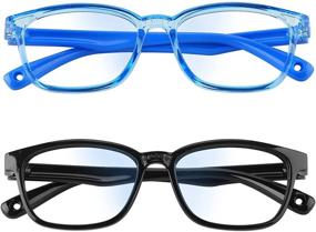 img 4 attached to 💙 Konikit Kids Blue Light Blocking Glasses 2 Pack: Protect Your Child's Eyes from Strain and Harmful Blue Light with this Effective Eyewear Solution for Ages 3-12