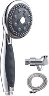 🚿 high pressure handheld shower head with 5 spray settings for a relaxing massage spa experience - chrome face, hose, and adjustable bracket included logo