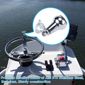 img 2 attached to Amarine Made Marine Sport Boat Steering Wheel Knob - AISI 316 Stainless Steel - S, M, L Sizes