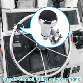 img 3 attached to Amarine Made Marine Sport Boat Steering Wheel Knob - AISI 316 Stainless Steel - S, M, L Sizes