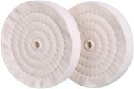 🛠️ scottchen 6 inch extra thick buffing polishing wheel (70 ply) for bench grinder tool - 2 pack with 1/2" arbor hole logo