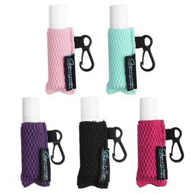 img 3 attached to 💄 Beautyflier Clip-on Sleeve Chapstick Pouch Keychain Lipstick Holder: Convenient and Stylish Travel Accessories in Multiple Colors