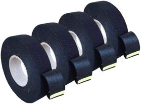 img 4 attached to 🔌 High-Quality Wire Loom Harness Tape - Black Adhesive Cloth Tape for Automotive Wiring, Noise Damping, and Heat Proofing - 4 Rolls, 19 mm X 15m