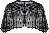 👗 stunning women's 1920s shawl: beaded sequin deco evening cape bolero flapper cover up by prettyguide logo