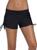 🩲 hestya women's solid swim shorts: quick drying swimsuit bottoms with adjustable ties, sizes s - xxxl logo