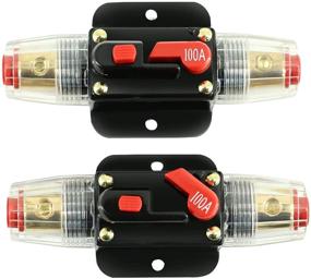 img 4 attached to 100A Inline Circuit Breaker Reset Fuse, Manual Reset Fuse Holder for Car Audio, Stereo Switch and Solar Inverter System - 2 Pack, 12V-24V DC