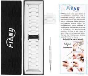 img 1 attached to 🌟 FIANO Заменяемый ремешок для умных часов из смолы для Fitbit Versa/Versa 2/Versa Lite - Совместимый ремешок для женщин и мужчин (белый)