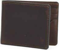 🏻 frye men's logan billfold: stylish brown men's accessories for wallets, card cases & money organizers logo