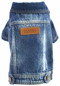 img 4 attached to Stylish Denim Pet Jacket: Joopet 🐶 Blue Jean Dog Clothes for Cats & Puppies