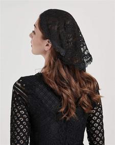 img 1 attached to 👒 Chapel Headcovering Mantilla Headpiece: Elegant Church Women's Accessories for Worship