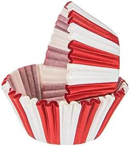 img 3 attached to 🎪 50 Ct. Carnival Circus Red White Striped Cupcake Liners: Perfect for Birthday Party Baking Cups