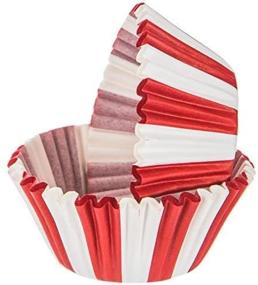 img 1 attached to 🎪 50 Ct. Carnival Circus Red White Striped Cupcake Liners: Perfect for Birthday Party Baking Cups