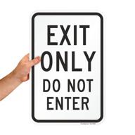 🚪 smartsign aluminum - exit only enter logo