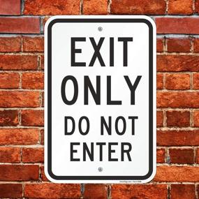 img 1 attached to 🚪 SmartSign Aluminum - Exit Only Enter