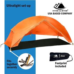 img 3 attached to Hyke & Byke Zion Lightweight Backpacking Tents - 1 and 2 Person Dome Camping Tents with Footprint and Dual Doors