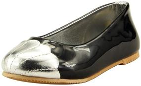img 4 attached to 👠 Sparkle and Shine: Doll Maker Glitter Flat FBA173032B 12 Silver Girls' Shoes and Flats