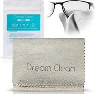 🌫️ dream clean anti fog wipes: reusable eyeglass cleaner & defogger lens wipe| 12 hour fog prevention for glasses, sunglasses, goggles, mirrors, helmets & masks (1 pack) logo