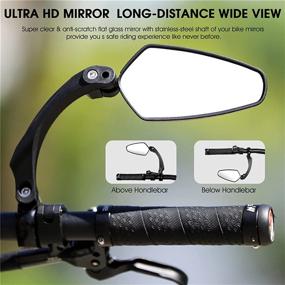 img 1 attached to CHIMONA Bike Mirror Handlebar Mount Adjustable Cycling Mirror Rear View