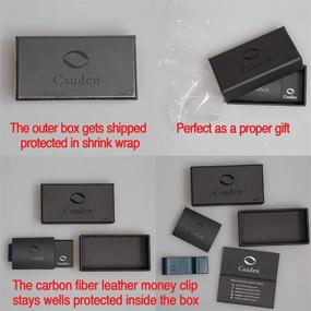 img 3 attached to Premium Carbon Fiber Money Clip - The Ultimate Gentleman's Minimalist Wallet