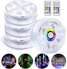 img 3 attached to 🎉 Littobia Party Lights 4 Pack: Color Changing Christmas Lights with RF Remote, Magnets, IP68 Waterproof - Perfect Xmas Home Holiday Decoration