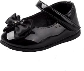 img 4 attached to Josmo Patent Dressy Infant Toddler Girls' Shoes in Flats