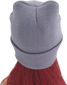 img 1 attached to Meow-infused Beurio Slouchy Beanie: Trendy 🐱 Winter Knit Skull Hat for Women and Men