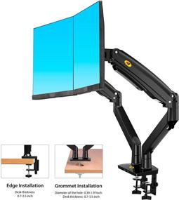 img 1 attached to 🖥️ NB North Bayou Dual Monitor Desk Mount Stand Full Motion Swivel Computer Monitor Arm - Fits 2 Screens up to 32" - Load Capacity 6.6~26.4lbs per Monitor - Model F195A-B