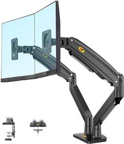img 4 attached to 🖥️ NB North Bayou Dual Monitor Desk Mount Stand Full Motion Swivel Computer Monitor Arm - Fits 2 Screens up to 32" - Load Capacity 6.6~26.4lbs per Monitor - Model F195A-B