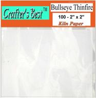 🎯 crafter's best bullseye thinfire kiln shelf paper 2" x 2" - 100 pack: ideal for microwave kiln logo