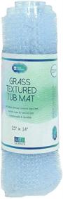 img 2 attached to 🛀 Enhanced Grip Clear Textured Grass PVC Bath Tub Mat 25" X 14" by Home Expressions
