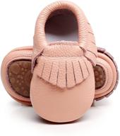 👟 hongteya hard sole leather tassel baby moccasins for boys and girls - crib shoes and toddler footwear logo