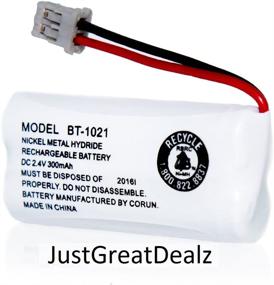 img 2 attached to 🔋 2 упаковки батарей JustGreatDealz BT-1021 для беспроводных трубочных телефонов Uniden