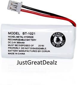 img 3 attached to 🔋 2 упаковки батарей JustGreatDealz BT-1021 для беспроводных трубочных телефонов Uniden