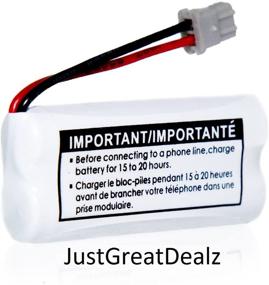 img 1 attached to 🔋 2 упаковки батарей JustGreatDealz BT-1021 для беспроводных трубочных телефонов Uniden