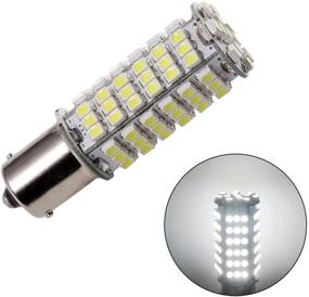 img 3 attached to 💡 GRV Ba15s 1156 1141 Высокомощная автомобильная светодиодная лампа 102-3528 SMD - Супер яркий холодный белый (пакет из 2)