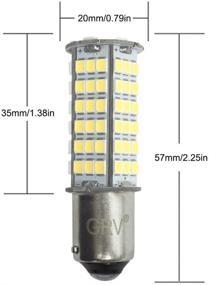 img 2 attached to 💡 GRV Ba15s 1156 1141 Высокомощная автомобильная светодиодная лампа 102-3528 SMD - Супер яркий холодный белый (пакет из 2)